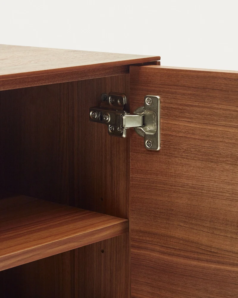 Vedrana 2 door sideboard in walnut veneer with steel legs, 97.5 x 80 cm