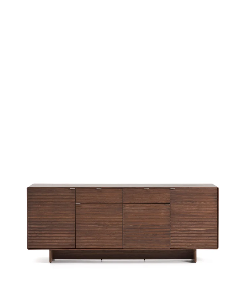 Norlen sideboard with 4 doors and 2 drawers in walnut veneer FSC Mix Credit 194,5 x 78cm