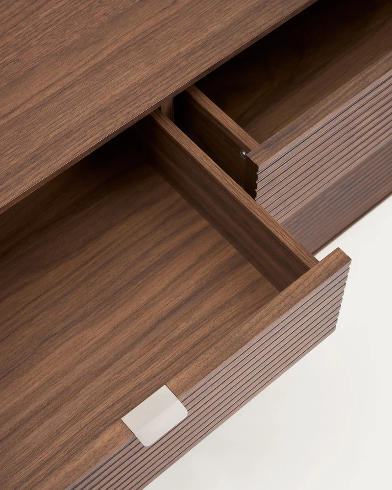 Norlen sideboard with 4 doors and 2 drawers in walnut veneer FSC Mix Credit 194,5 x 78cm