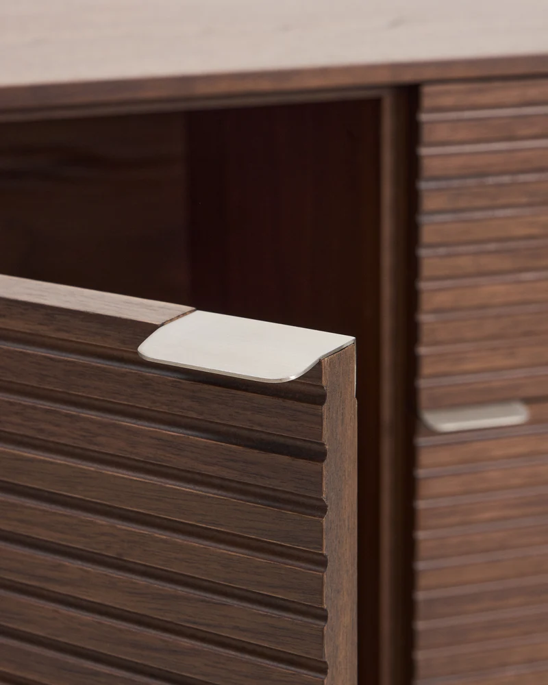 Norlen sideboard with 4 doors and 2 drawers in walnut veneer FSC Mix Credit 194,5 x 78cm