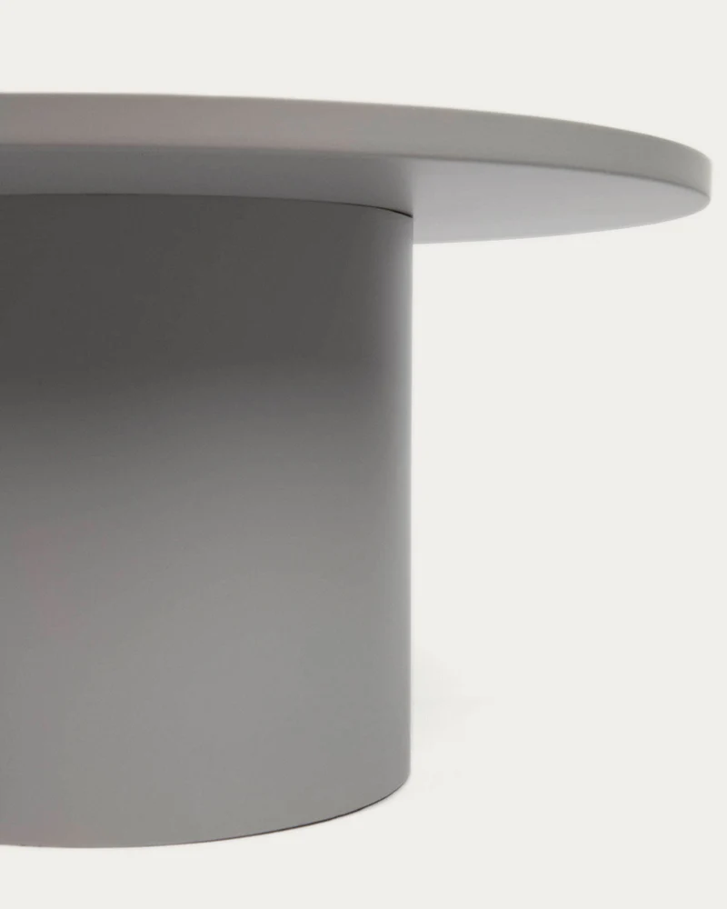 Fleksa round side table in grey metal Ø 72 cm