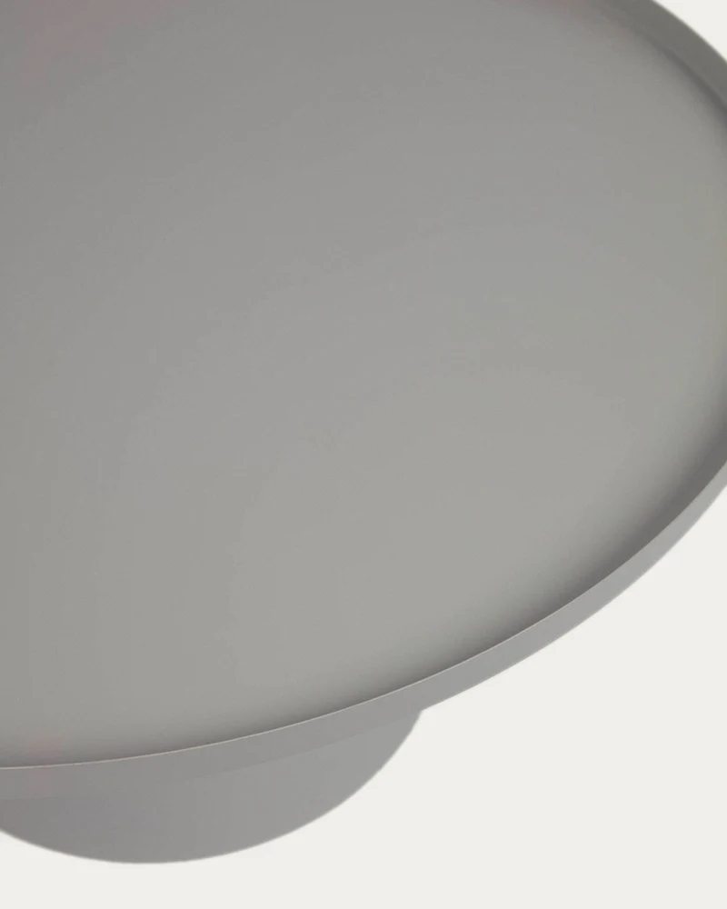 Fleksa round side table in grey metal Ø 72 cm