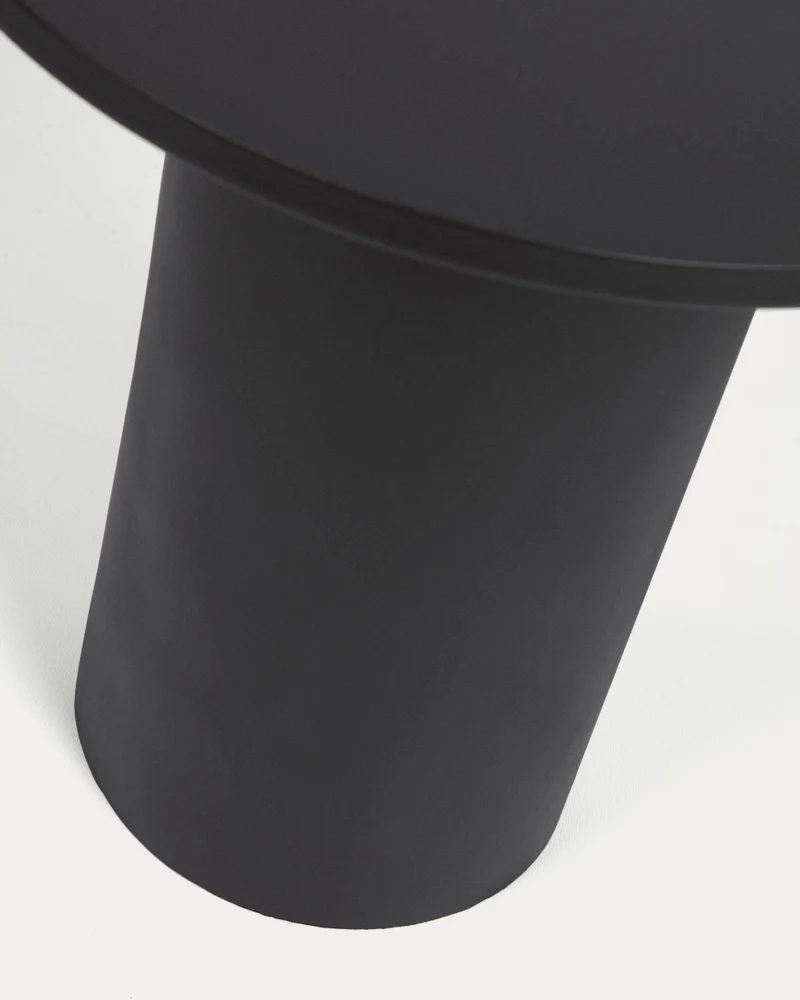 Fleksa round side table in black metal Ø 45 cm
