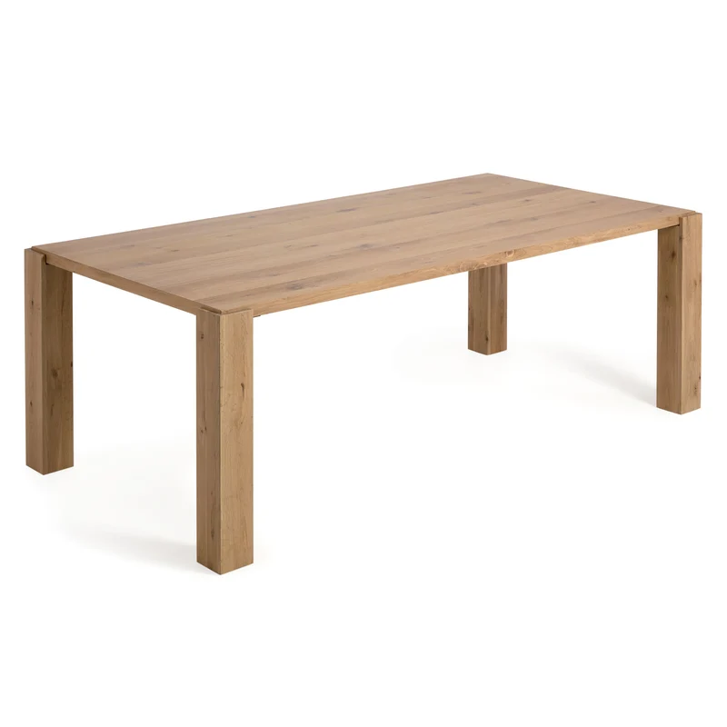 Deyanira table with oak veneer and solid oak legs 220 x 110 cm