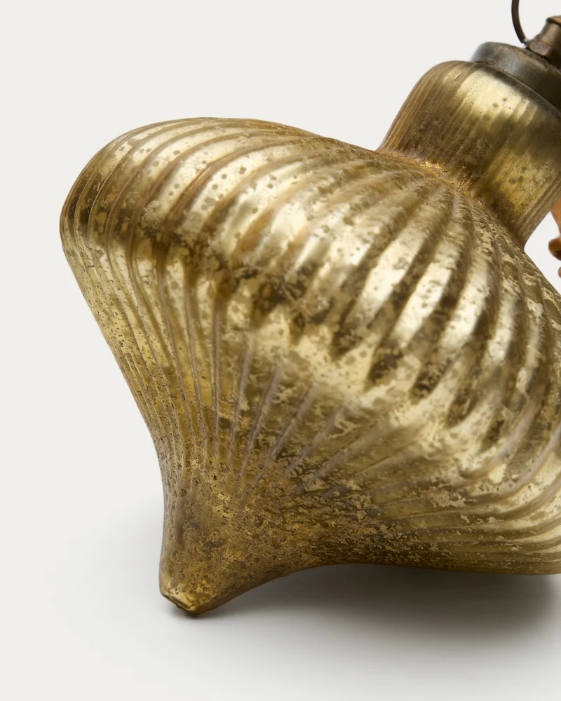 Raj hanging ornament made of gold recycled glass, 20 cm