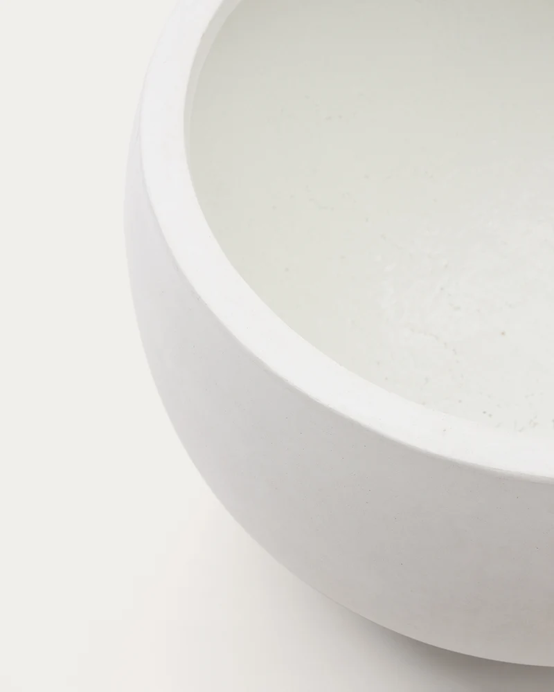Grau White Cement Planter Ø 56 cm