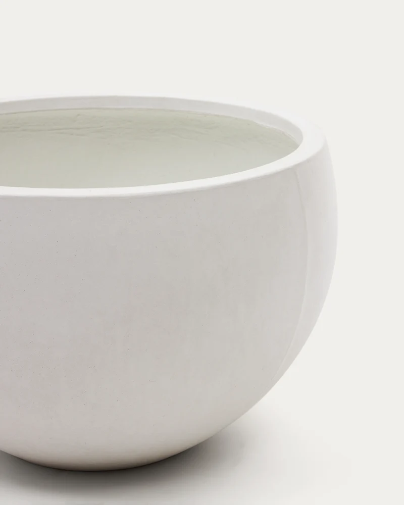 Grau White Cement Planter Ø 56 cm