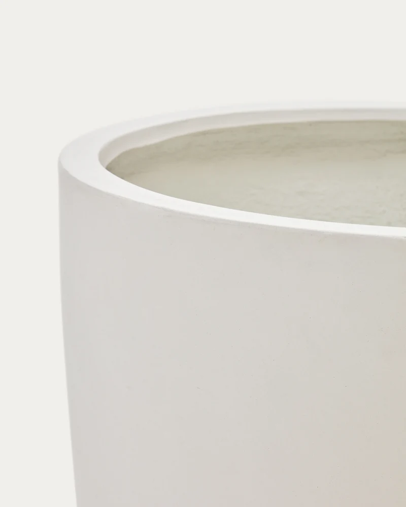 Aiguablava plant pot in white cement, Ø 56 cm
