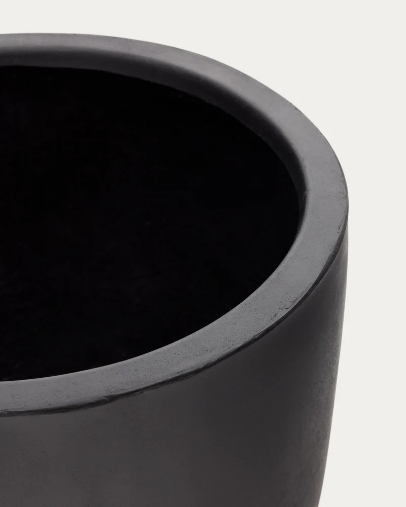 Aiguablava plant pot in black cement, Ø 56 cm