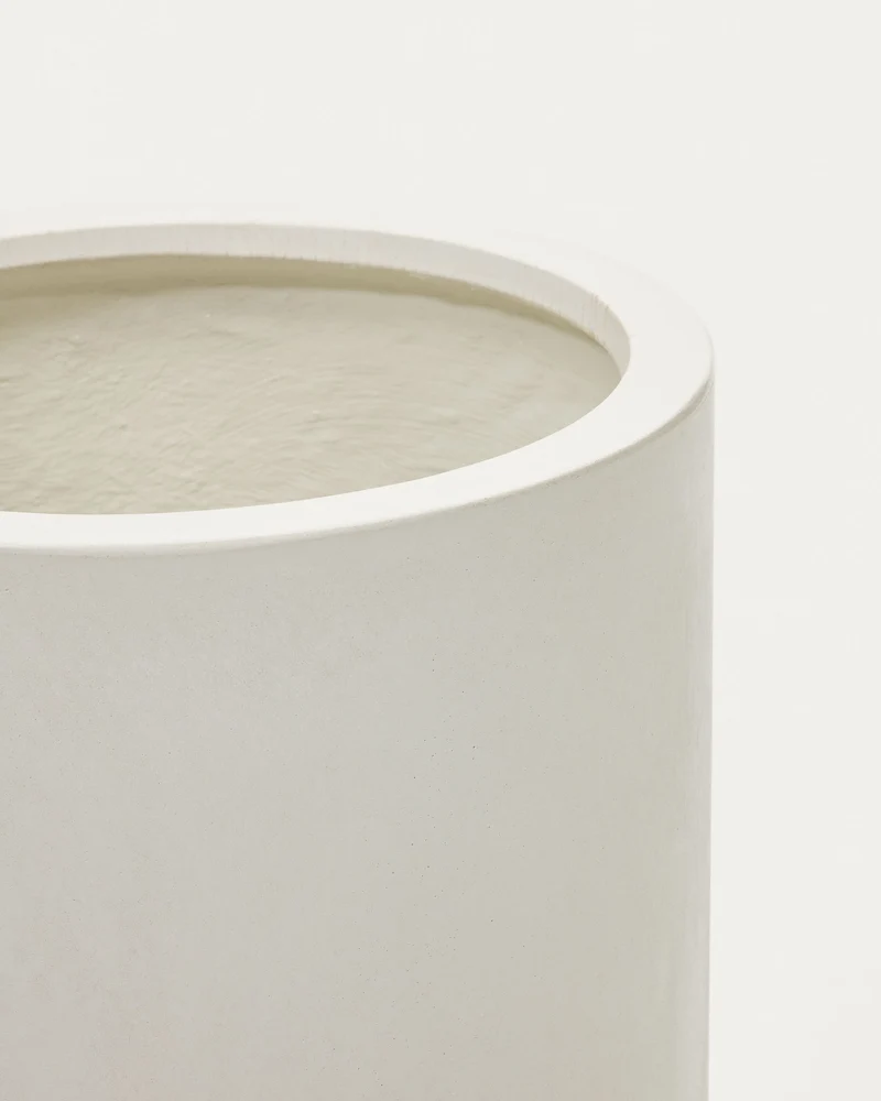Aiguablava plant pot in white cement, Ø 42 cm