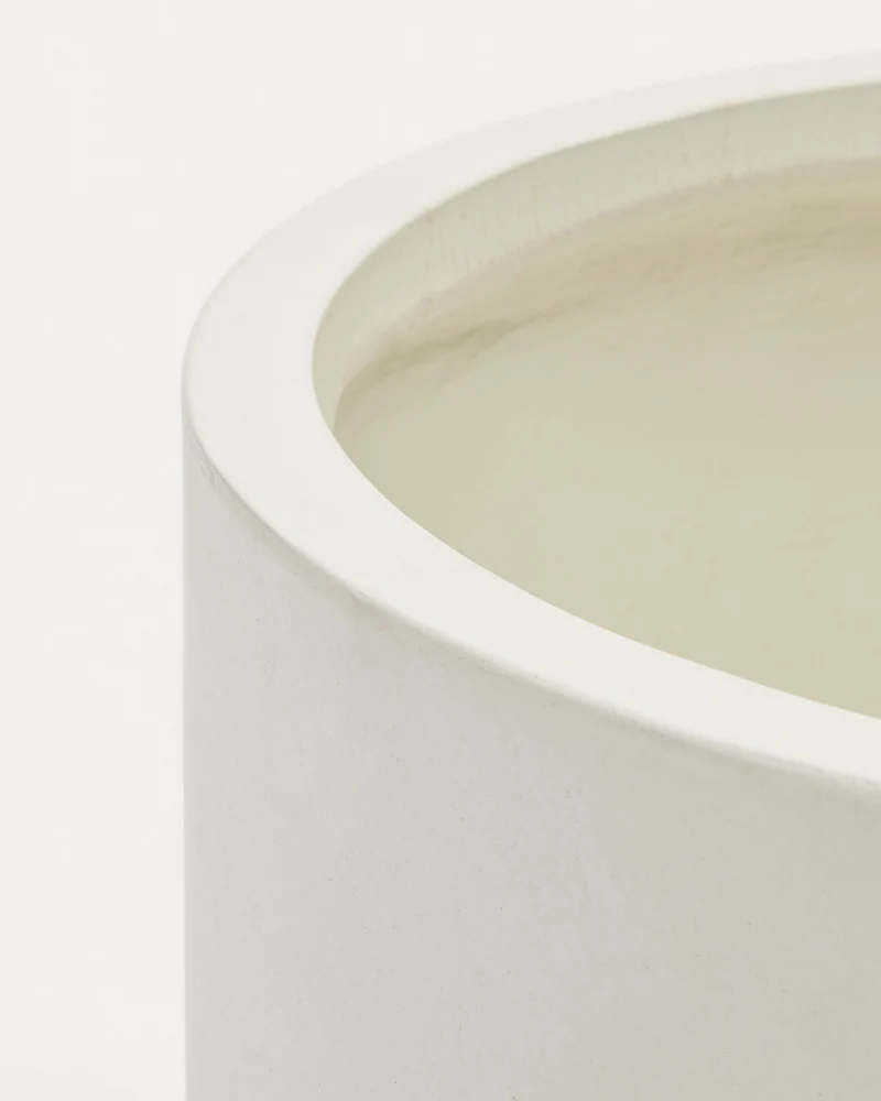 Aiguablava plant pot in white cement, Ø 62 cm