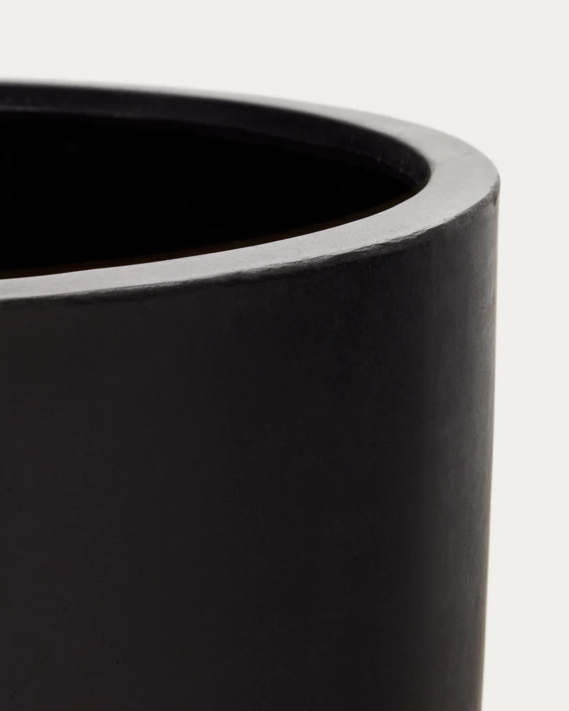 Aiguablava plant pot in black cement, Ø 62 cm