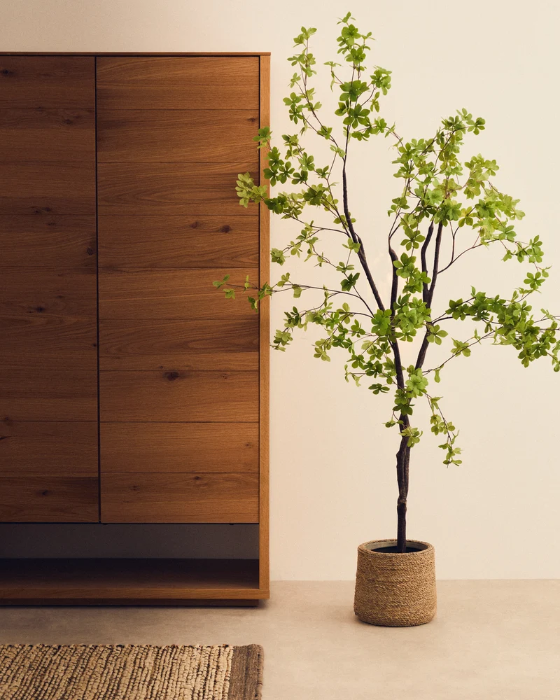 Enkianthus artificial tree with black pot 214 cm