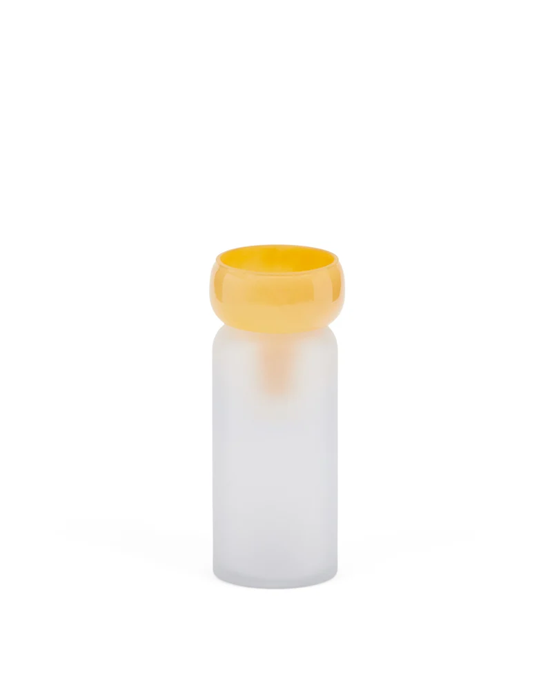 Kelse transparent and orange glass vase, 30.5 cm