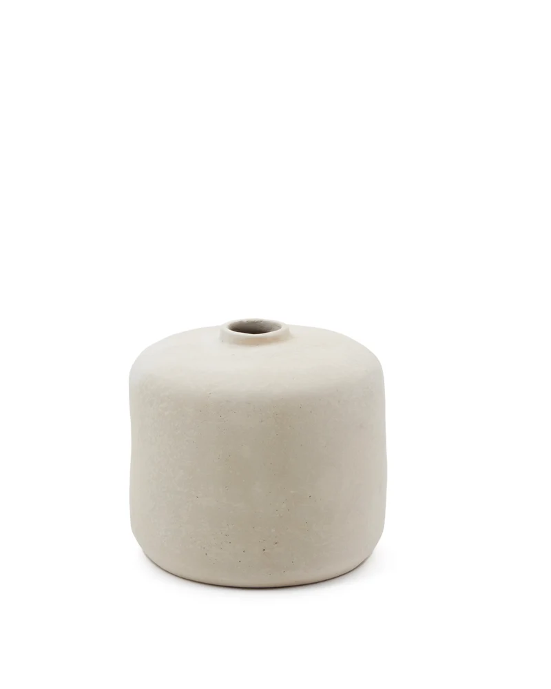 Serina papier mâché vase in white 36.5 cm