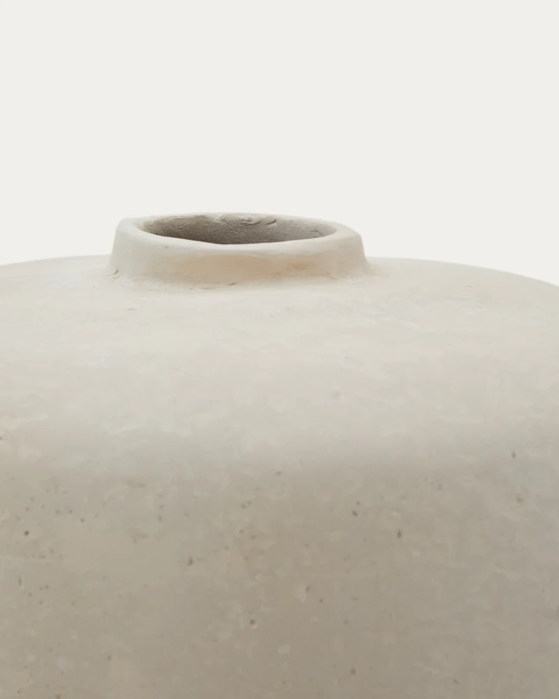 Serina papier mâché vase in white 36.5 cm