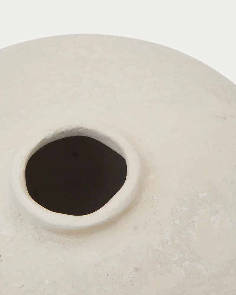 Serina papier mâché vase in white 36.5 cm