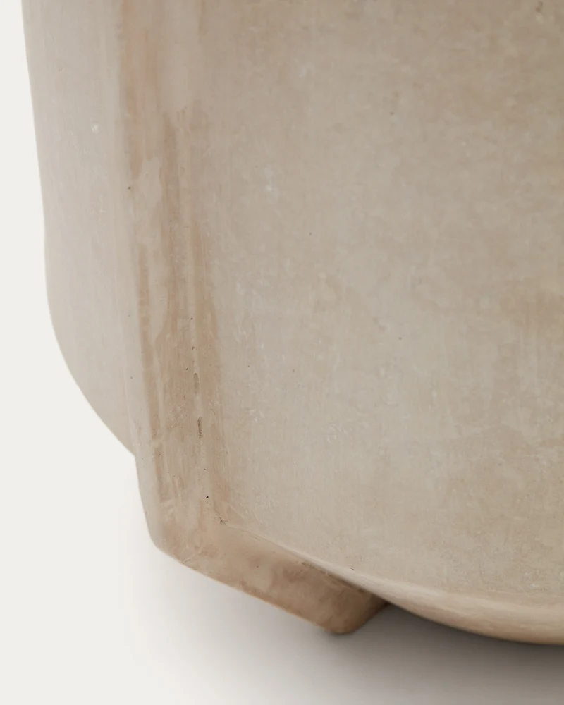 Meja beige papier-mâché vase 47 cm
