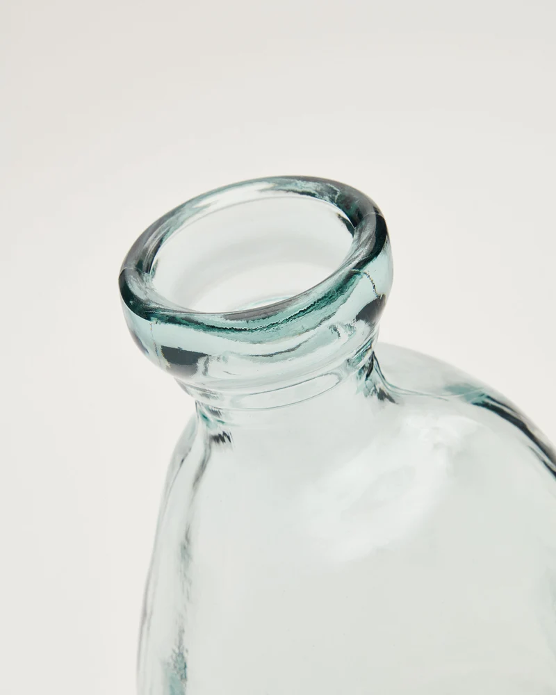 Brenna vase in 100% recycled transparent glass, 51 cm