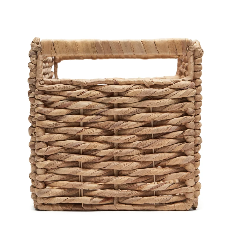Words basket made from natural fibres with a natural finish