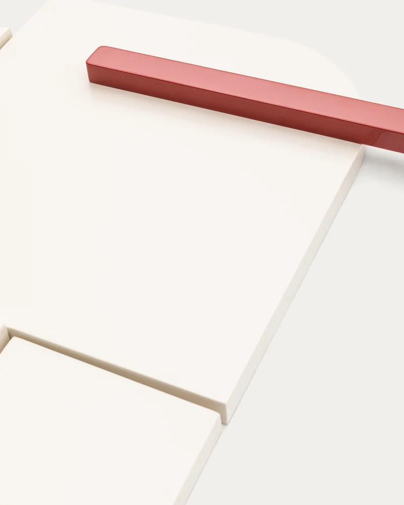 Danei white and red wall panel, 65 x 60 cm