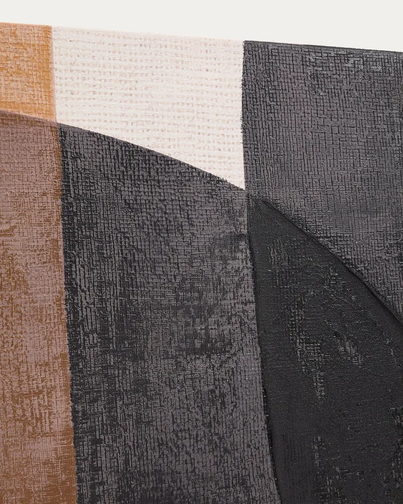 Tonol, brown abstract canvas, 180 x 140 cm