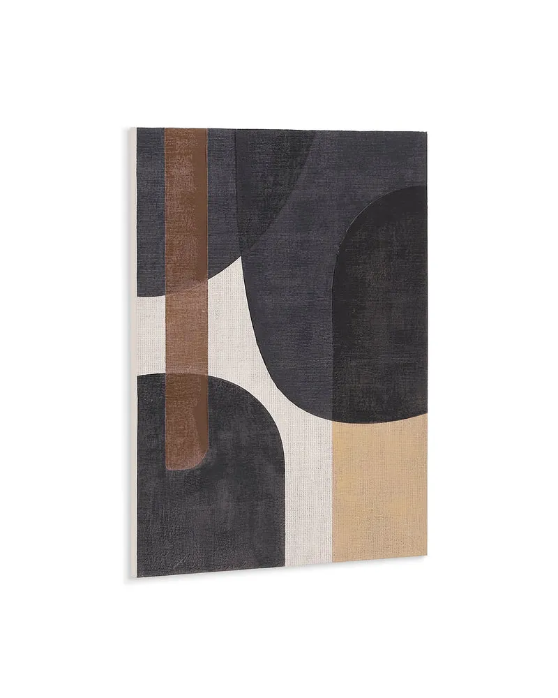 Tonol, brown abstract canvas, 100 x 80 cm