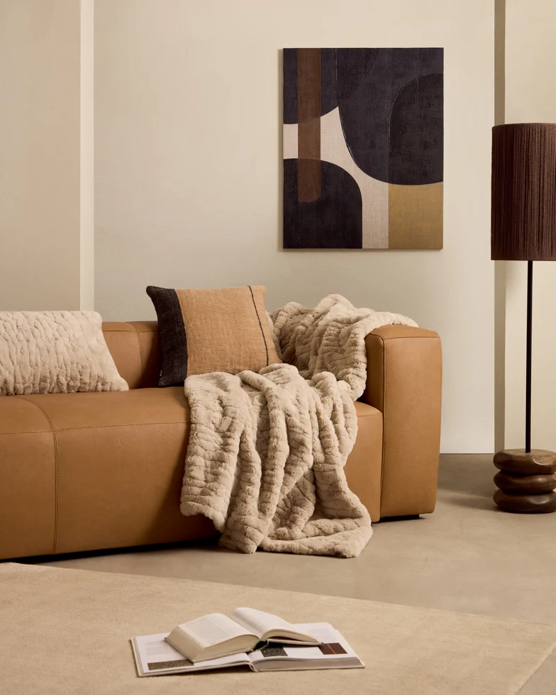 Tonol, brown abstract canvas, 100 x 80 cm