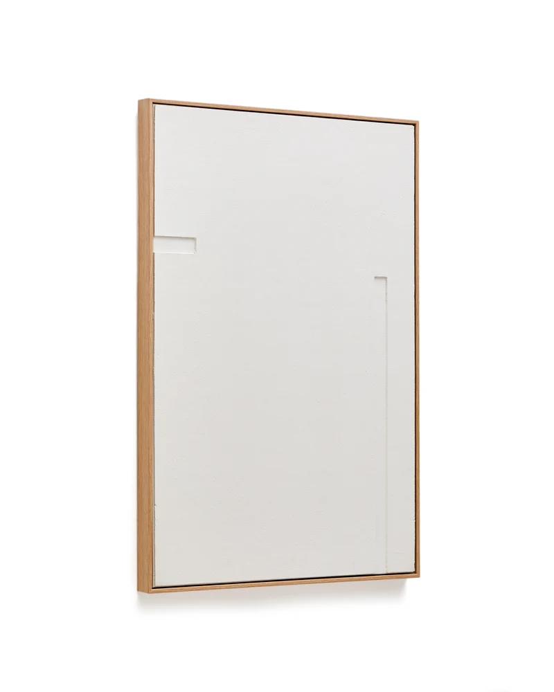 Sefri picture with straight geometric shapes in white 60 x 90 cm