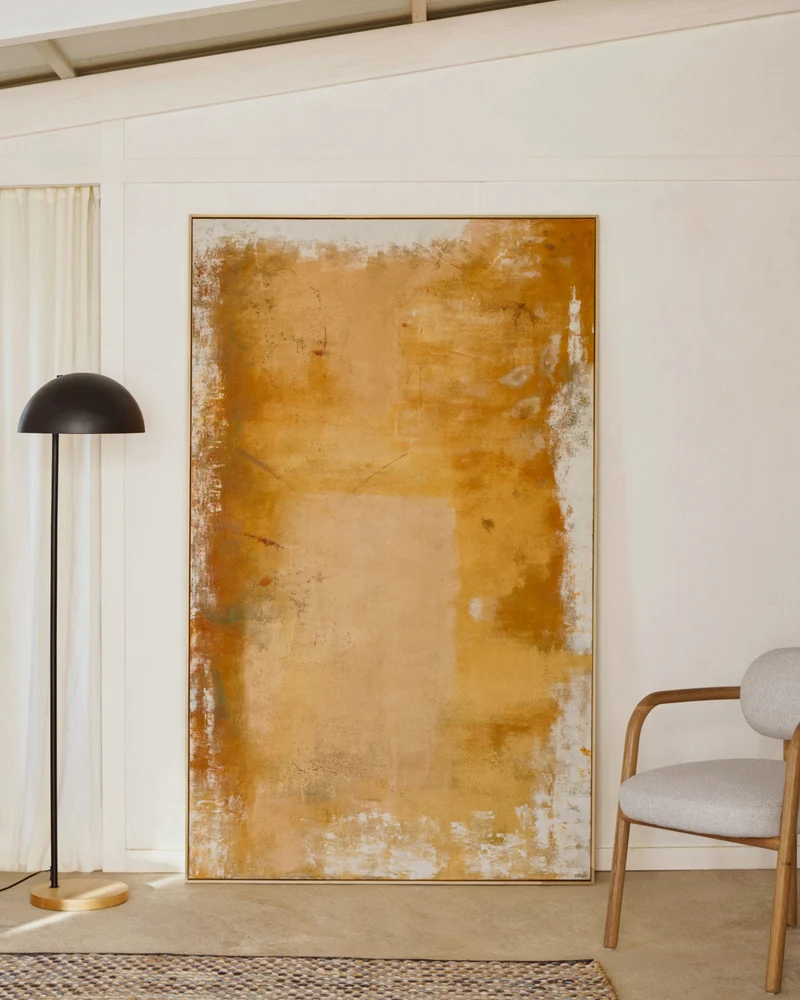 Selnar abstract yellow painting 202 x 122 cm