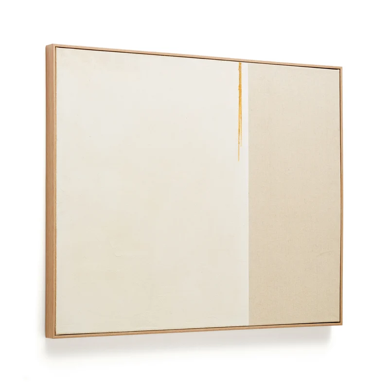 Salin abstract painting with a horizontal linen stripe 80 x 100 cm
