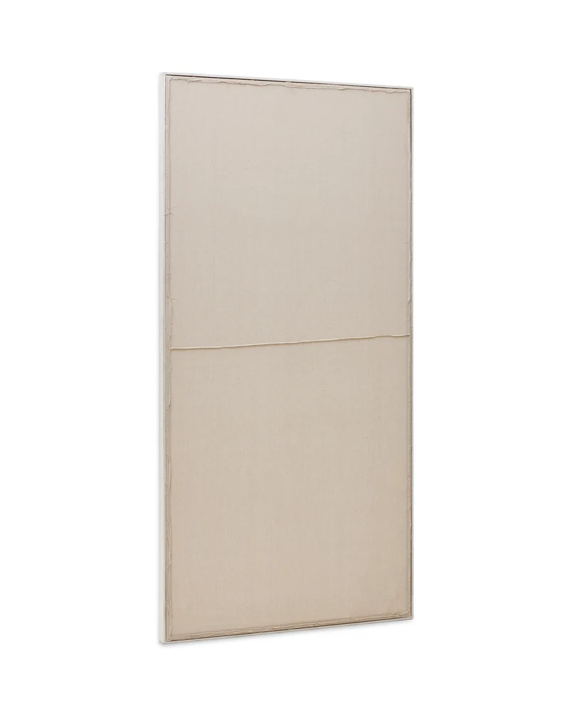 Maha white wall hanging with horizontal line 110 x 220 cm