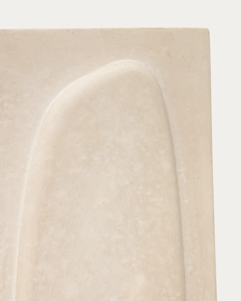 Mirta set of 2 beige papier-mâché wall hangings 29 x 39 cm