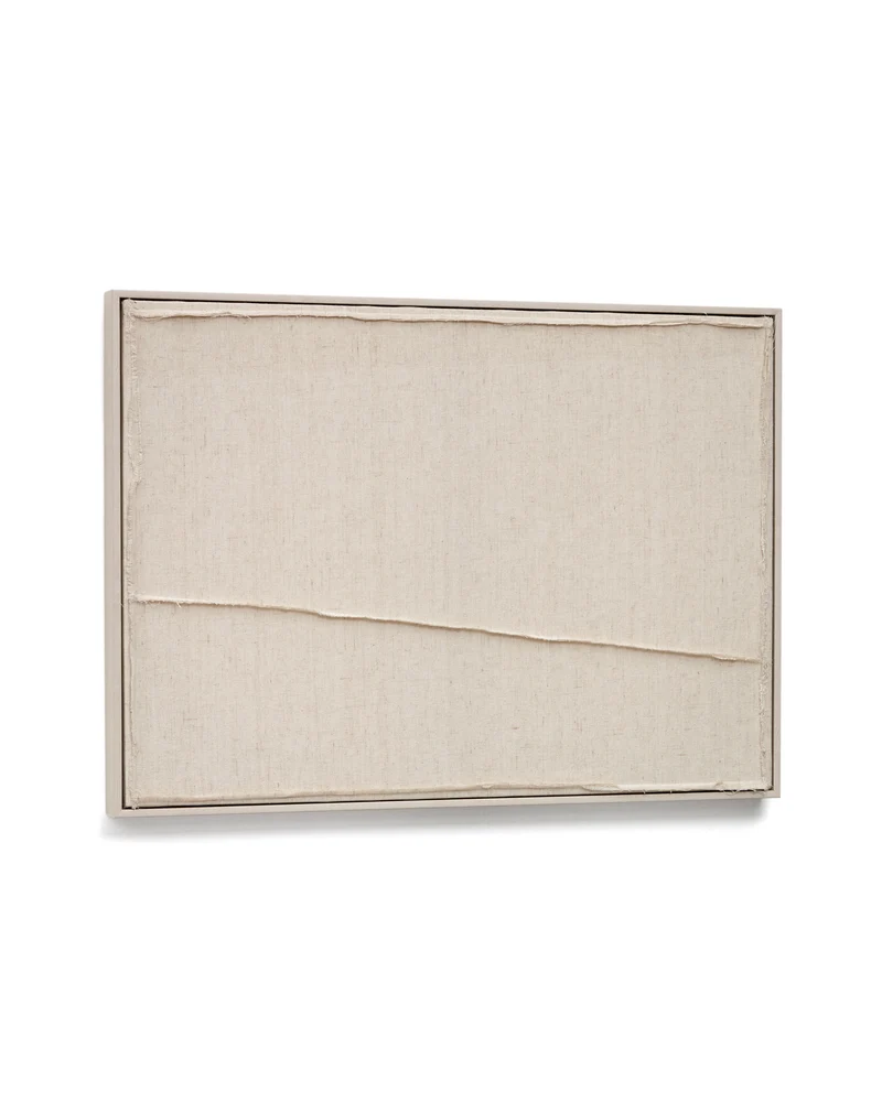 Maha white wall hanging with vertical line 52 x 72 cm