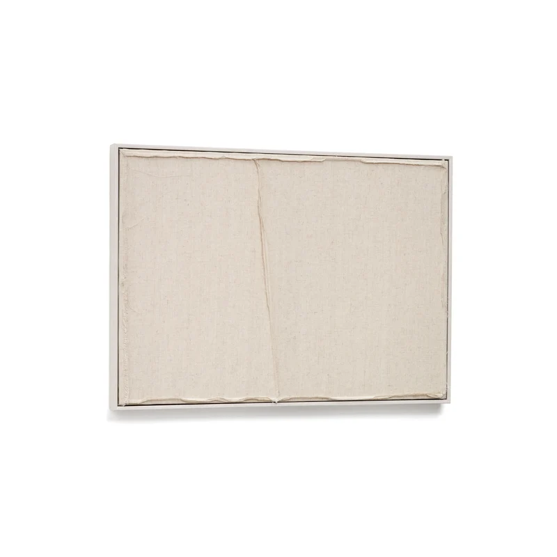 Maha white wall hanging with horizontal line 52 x 72 cm