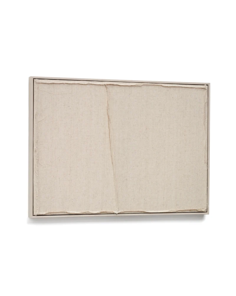 Maha white wall hanging with horizontal line 52 x 72 cm