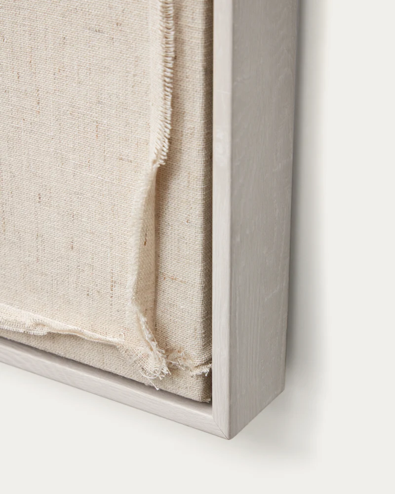 Maha white wall hanging with horizontal line 52 x 72 cm