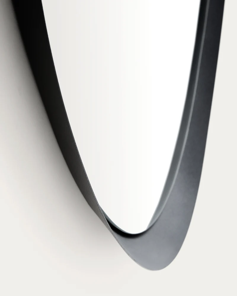 Tebel black metal mirror 67.5 x 74.5cm