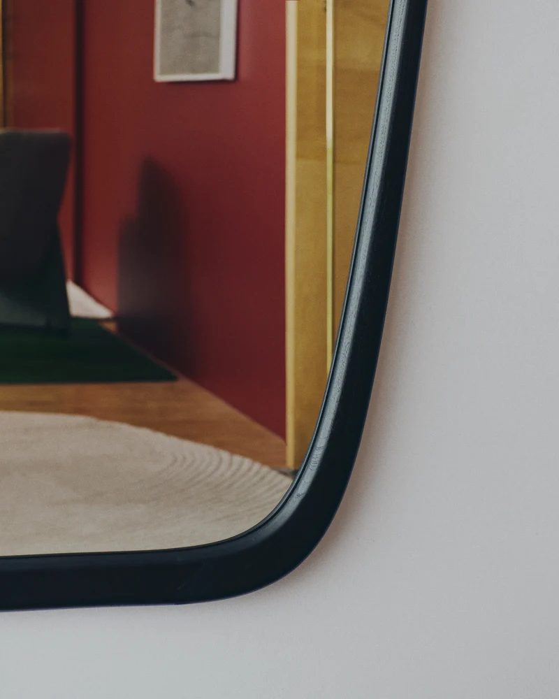 Alura black teak wood mirror 94.5 x 192cm FSC 100%