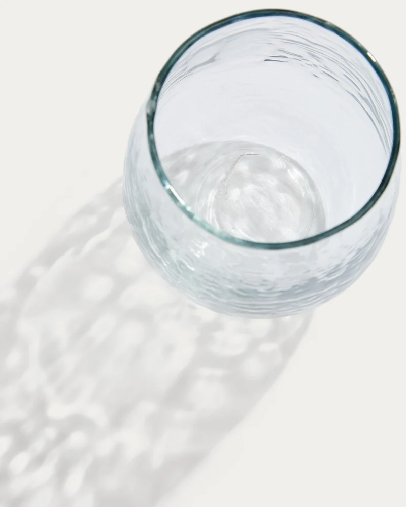 Sileia cup made of transparent recycled glass