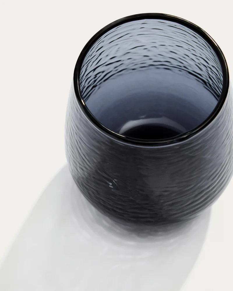 Sileia cup made of blue recycled glass