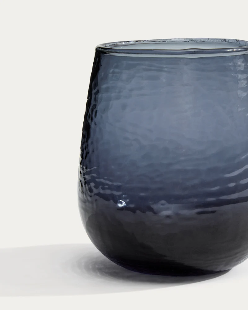Sileia cup made of blue recycled glass