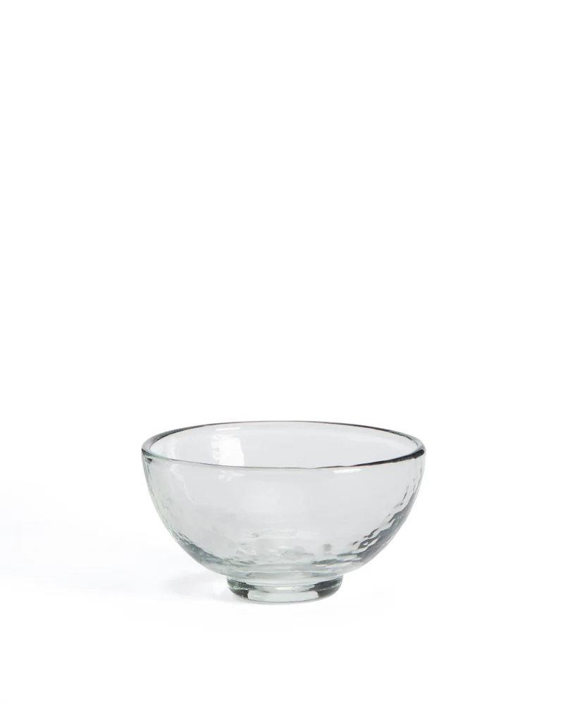 Sileia small bowl made of transparent recycled glass