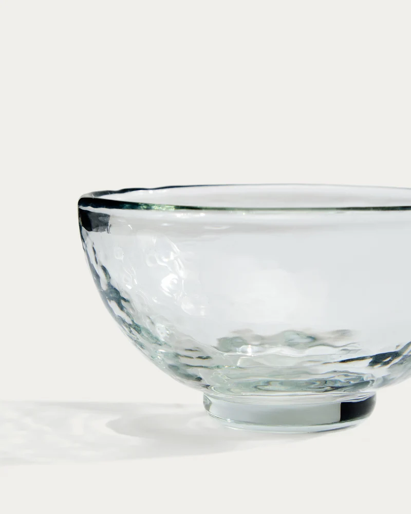 Sileia small bowl made of transparent recycled glass
