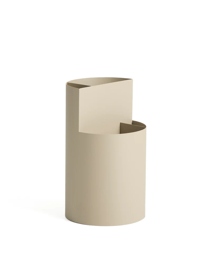 Atin beige metal large umbrella stand