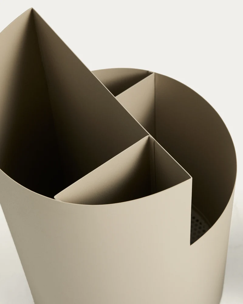 Atin beige metal large umbrella stand