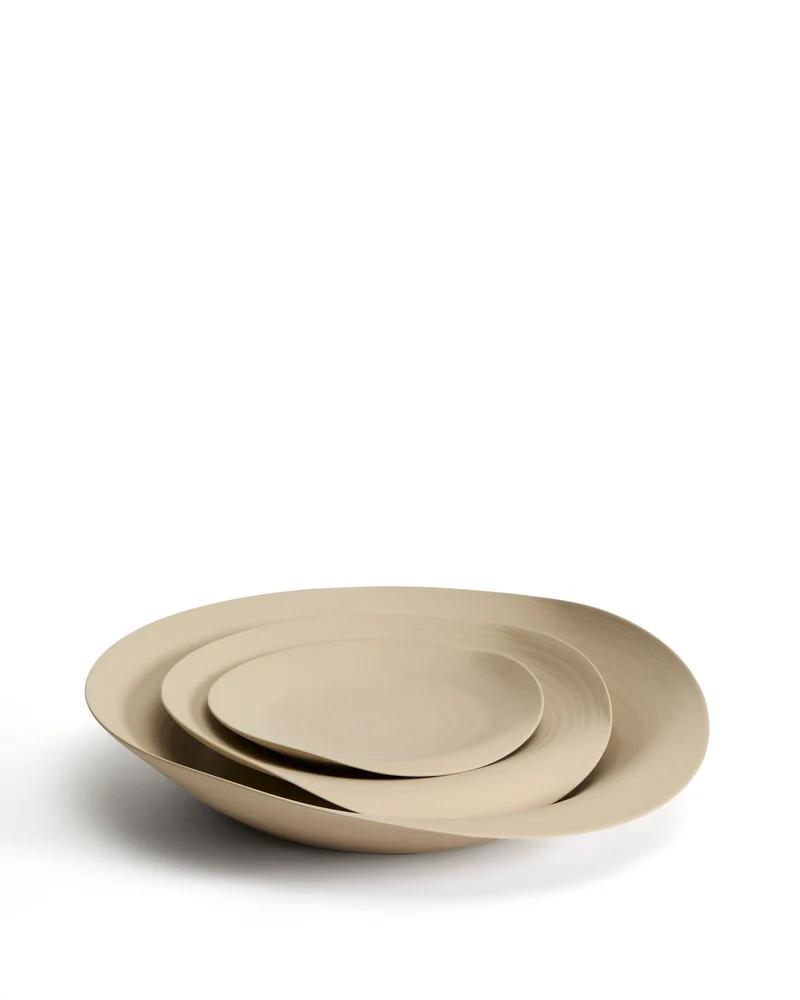 Ebenor beige ceramic centerpiece Ø 53 cm