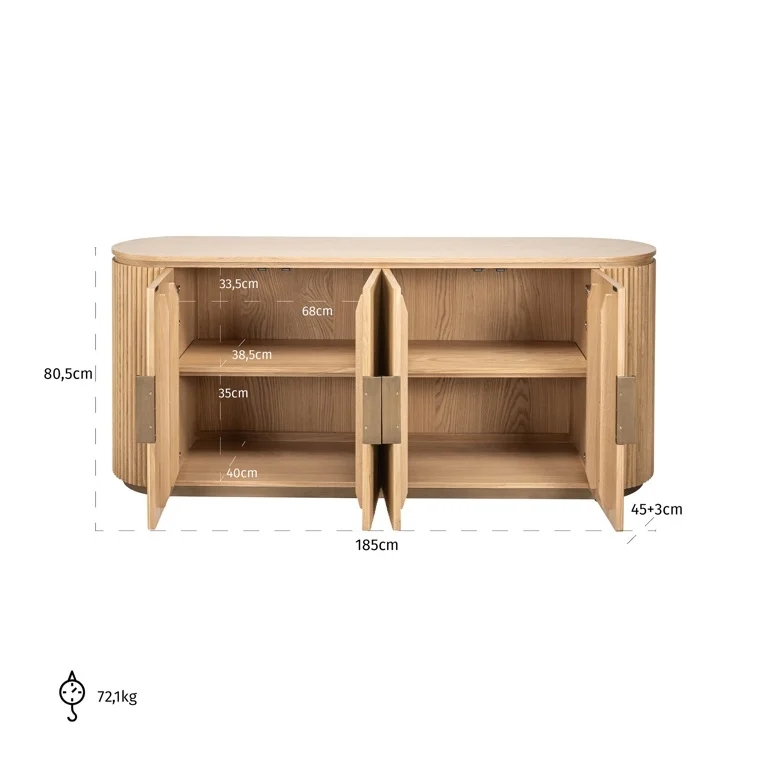 Sideboard Belfort Natural Oak