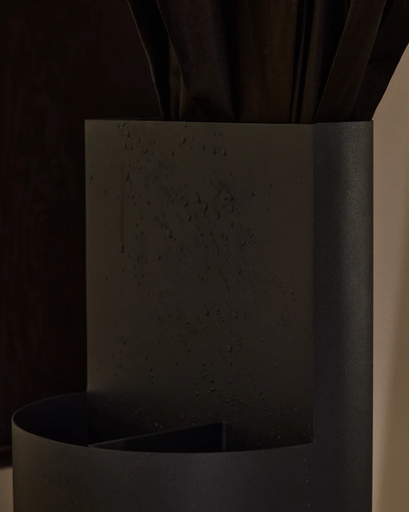 Atin grey metal small umbrella stand