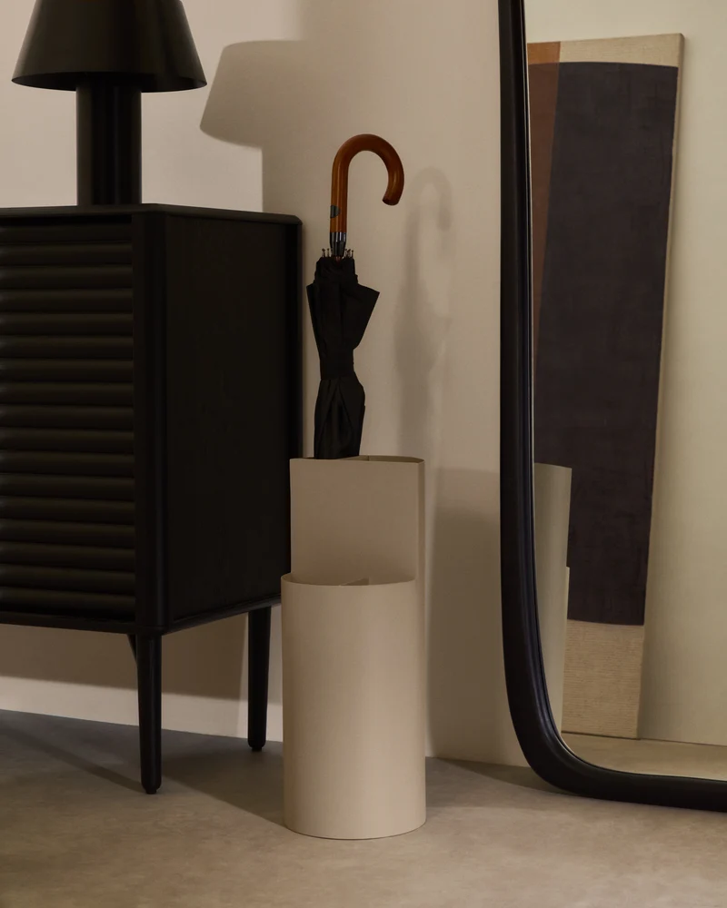 Atin beige metal small umbrella stand